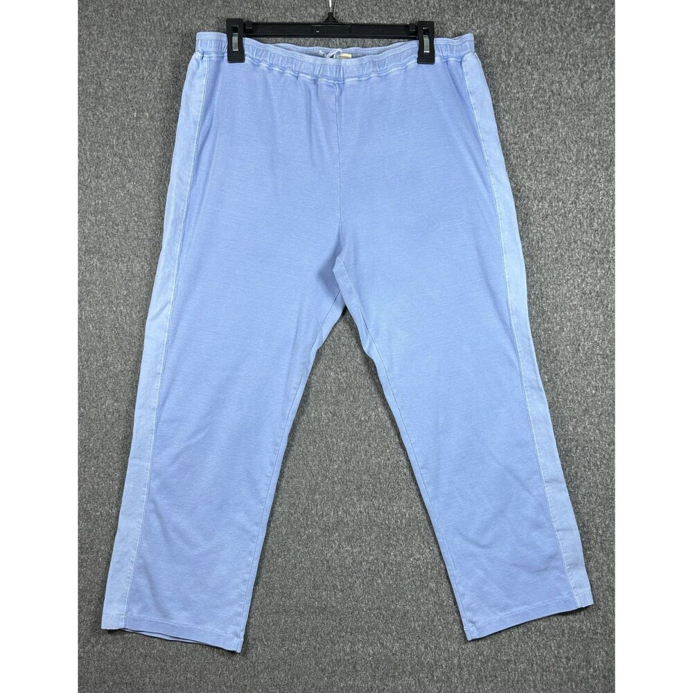 L.L. Bean Women's Blue Knit Crop Lounge Pants Size M-Reg